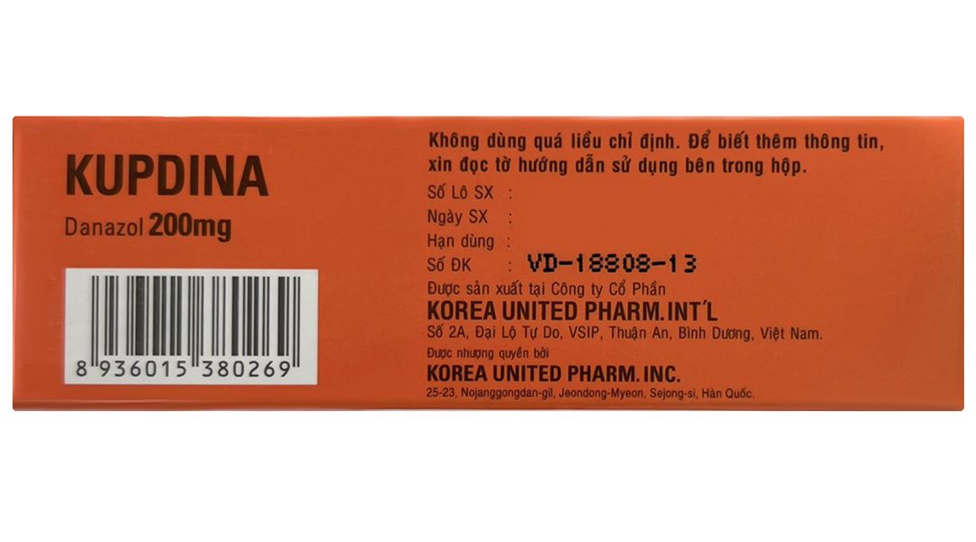 Kupdina 200mg trị lạc nội mạc tử cung