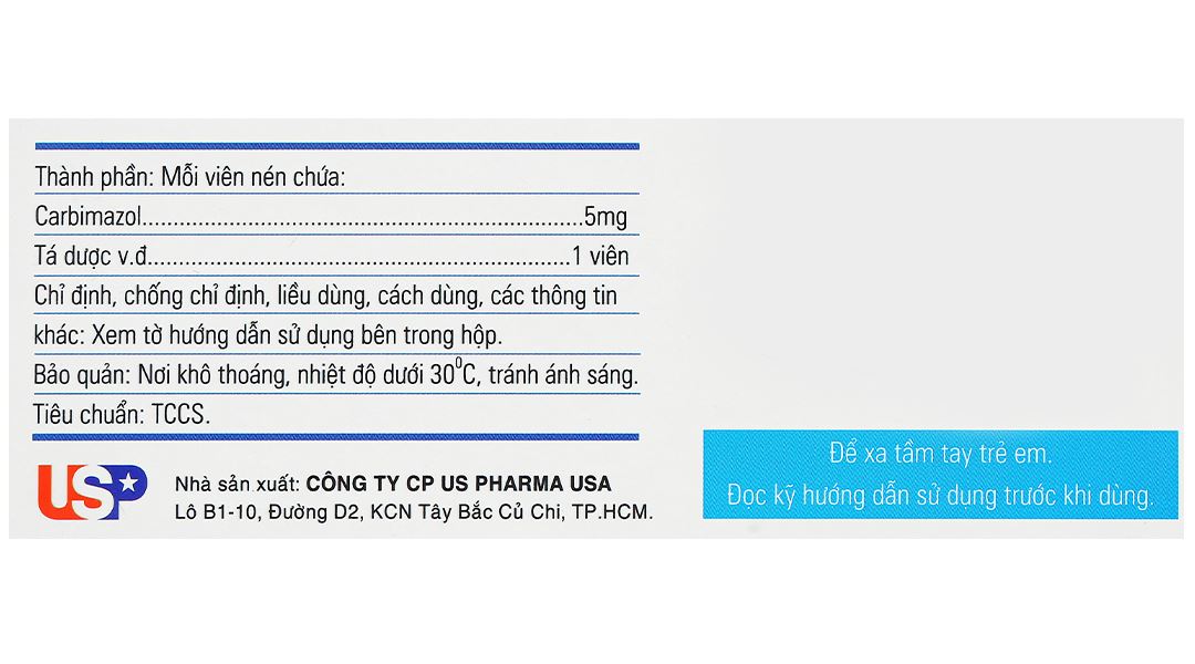 Lomazole 5mg trị cường giáp, xạ trị iod (10 vỉ x 10 viên) - 8