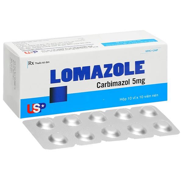Lomazole 5mg trị cường giáp, xạ trị iod