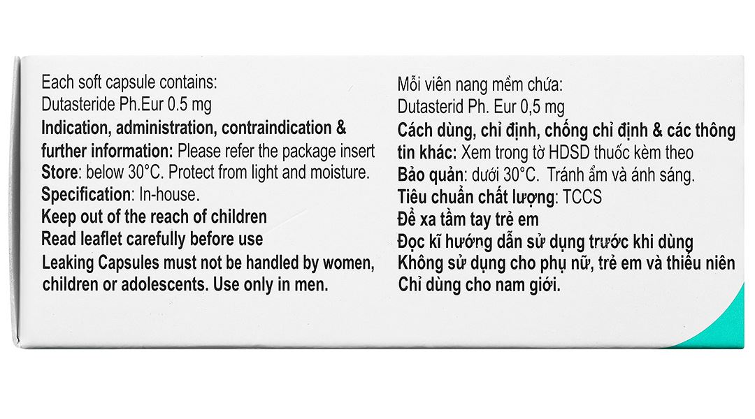 Dutabit 0.5 điều trị các triệu chứng phì đại tuyến tiền liệt lành tính