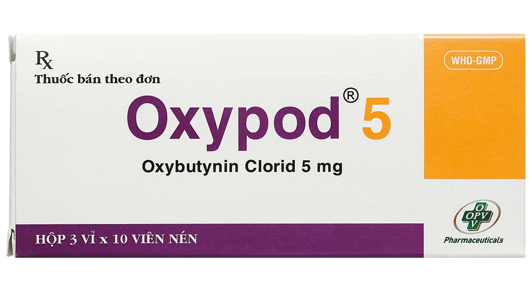 Oxypod 5 điều trị tiểu không kiểm soát, tiểu gấp, tiểu lắt nhắt
