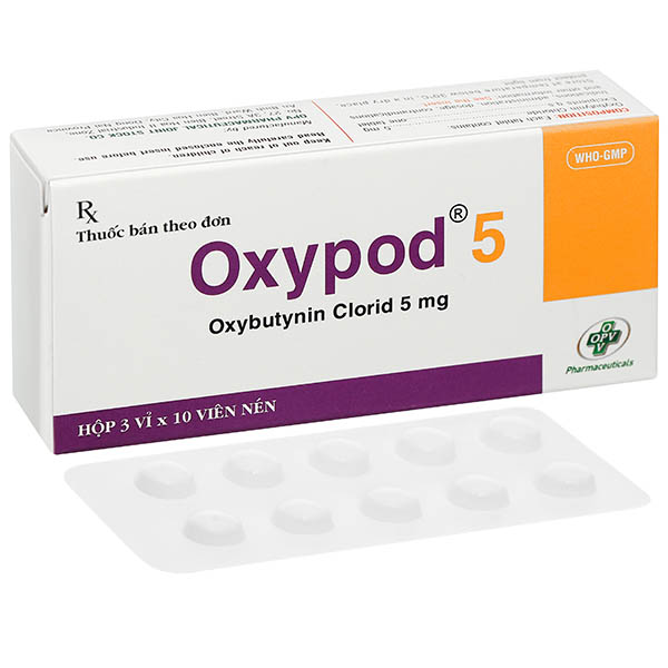 Oxypod 5 điều trị tiểu không kiểm soát, tiểu gấp, tiểu lắt nhắt