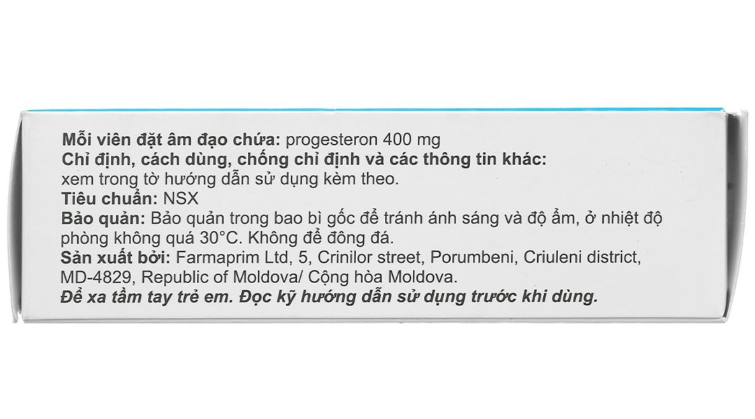 Viên đặt âm đạo Perfeclly 400mg điều trị hội chứng tiền kinh nguyệt