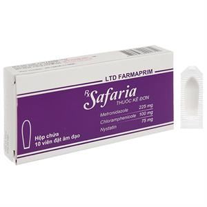 Viên đặt âm đạo Safaria trị nhiễm khuẩn, nhiễm nấm âm đạo