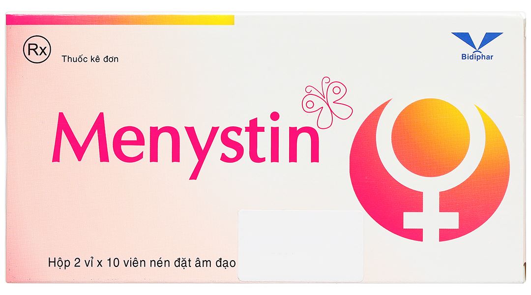 Thuốc đặt Menystin điều trị viêm âm đạo do Trichomonas, nấm Candida