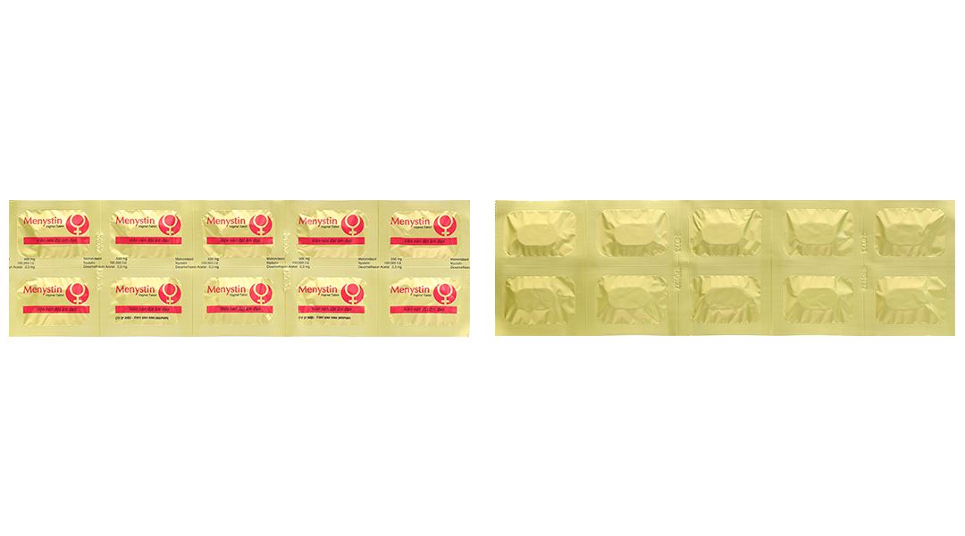 Thuốc đặt Menystin điều trị viêm âm đạo do Trichomonas, nấm Candida