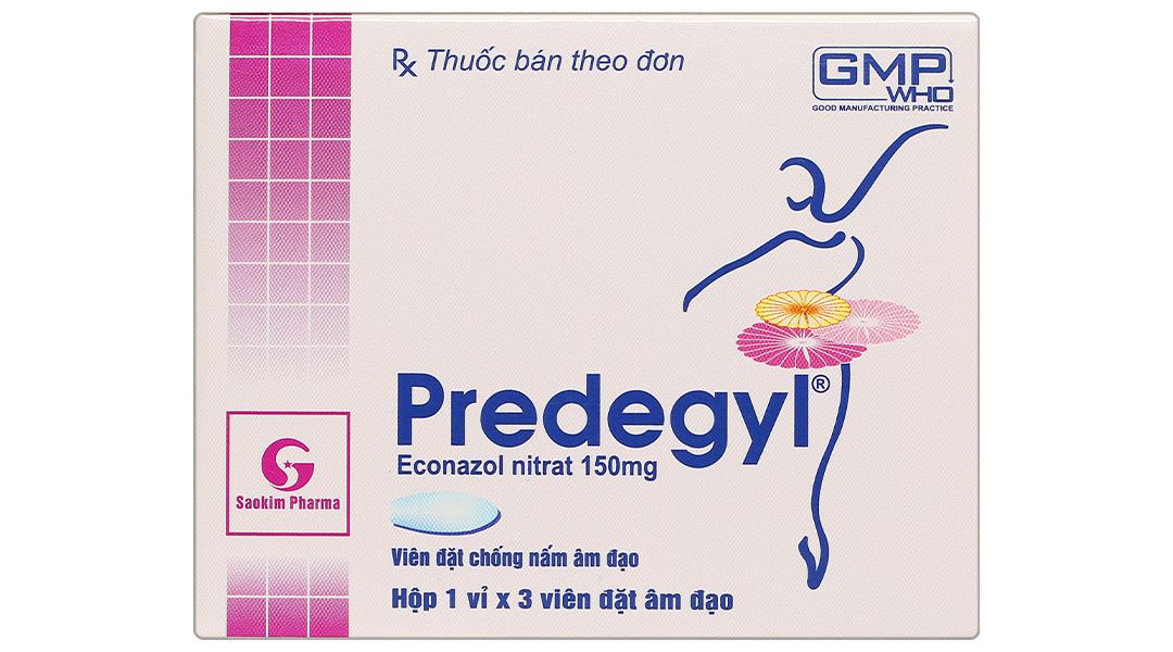 Viên đặt âm đạo Predegyl 150mg điều trị các bệnh viêm âm đạo do nấm
