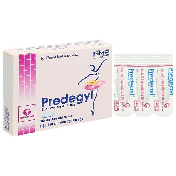 Viên đặt âm đạo Predegyl 150mg điều trị các bệnh viêm âm đạo do nấm