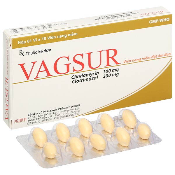 Viên đặt âm đạo Vagsur điều trị nấm âm đạo