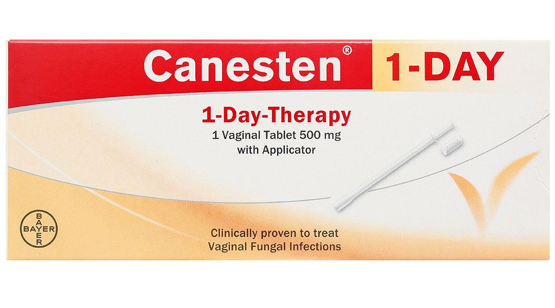 Viên đặt âm đạo Canesten 1-Day 500mg hỗ trợ điều trị viêm âm đạo