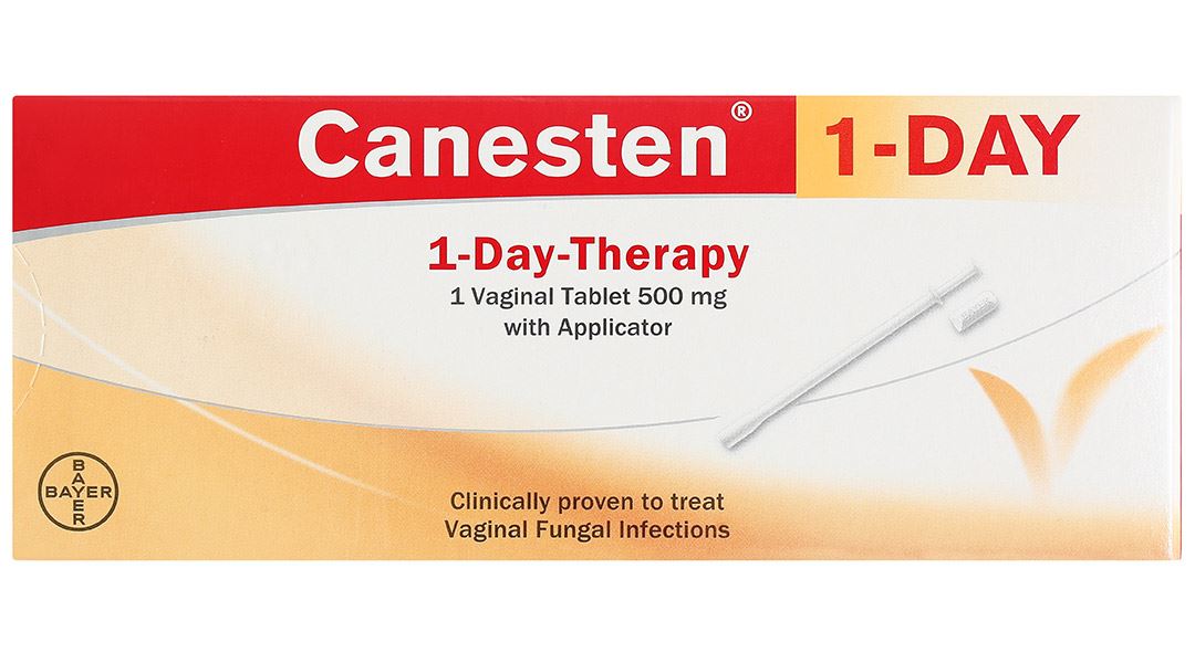 Viên đặt âm đạo Canesten 1-Day 500mg hỗ trợ điều trị viêm âm đạo