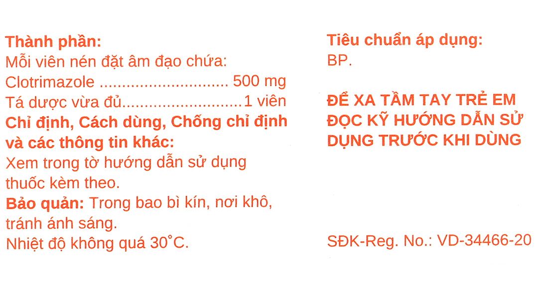 Viên đặt âm đạo Stadmazol 500 điều trị viêm âm đạo