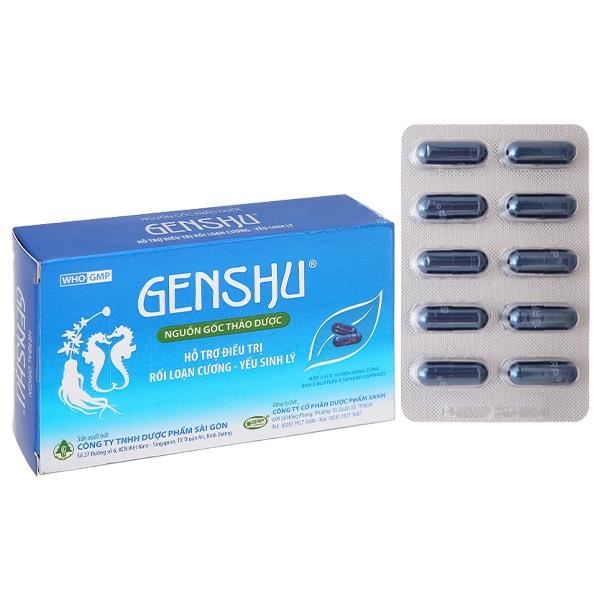 Genshu hỗ trợ trị rối loạn cương dương