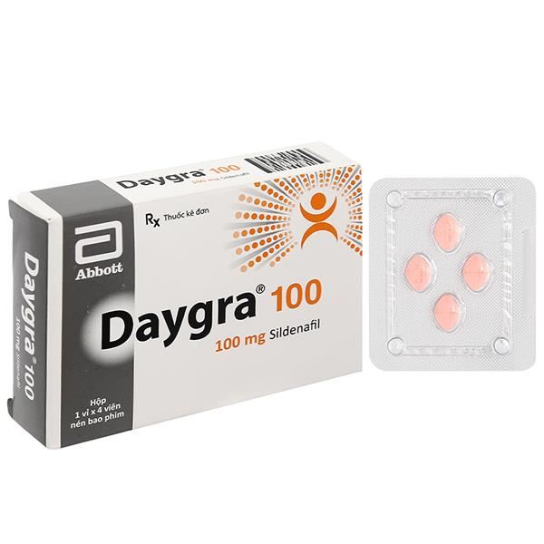 Daygra 100 dùng trong rối loạn cương dương, mất khả năng cương cứng