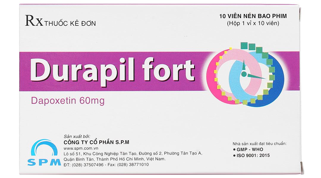 Durapil Fort 60mg điều trị các trường hợp xuất tinh sớm ở nam giới