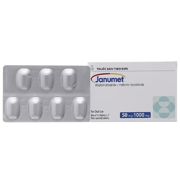 Janumet 50mg/1000mg trị đái tháo đường
