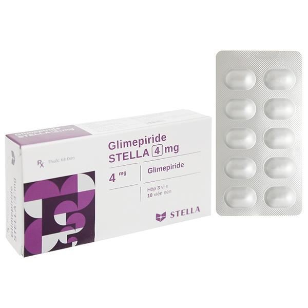 Glimepiride Stella 4mg trị đái tháo đường tuýp 2