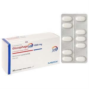 Glucophage XR 1000mg trị đái tháo đường tuýp 2