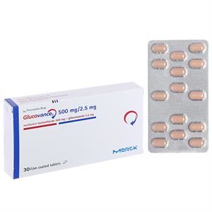 Glucovance 500mg/2.5mg trị đái tháo đường tuýp 2