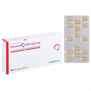 Glucovance 500mg/5mg trị đái tháo đường tuýp 2