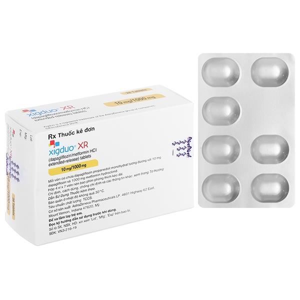 Xigduo XR 10mg/1000mg trị đái tháo đường tuýp 2