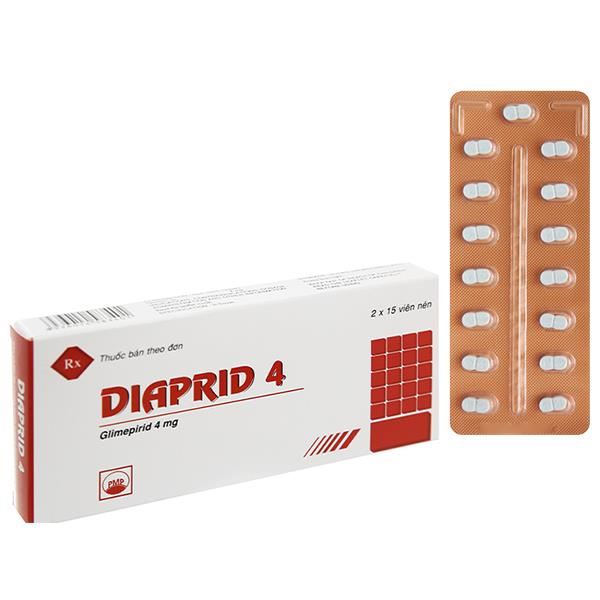 Diaprid 4 trị đái tháo đường tuýp 2 không phụ thuộc insulin