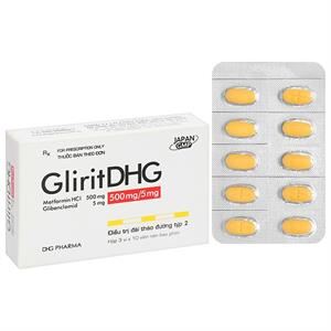 GliritDHG 500mg/5mg điều trị đái tháo đường tuýp 2