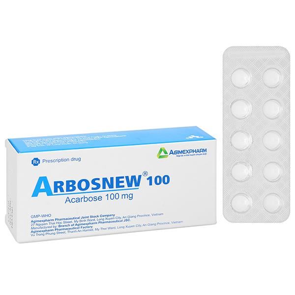 Arbosnew 100mg điều trị tiểu đường tuýp 2