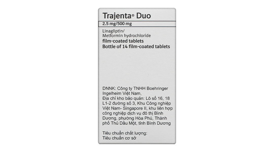 Trajenta Duo 2.5mg/500mg trị đái tháo đường type II