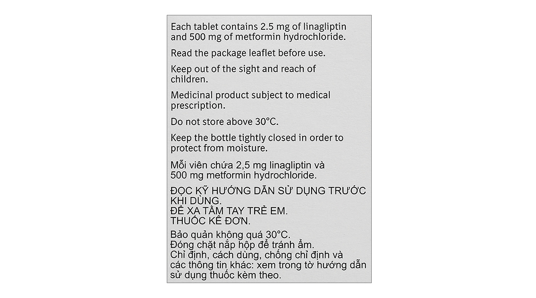 Trajenta Duo 2.5mg/500mg trị đái tháo đường type II