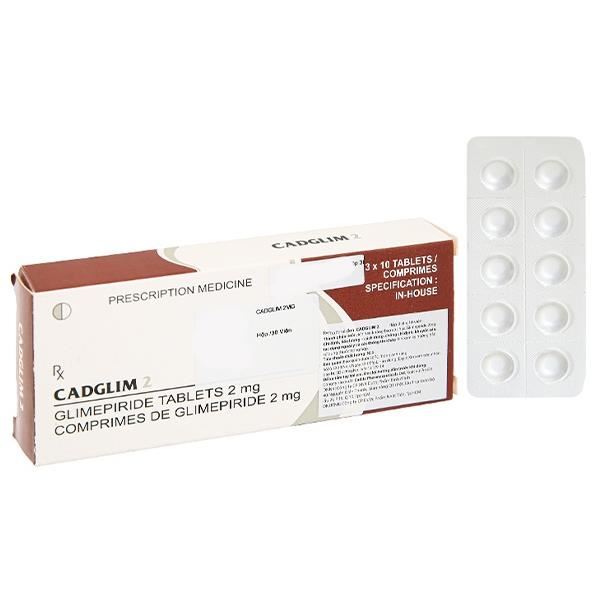 Cadglim 2 trị tiểu đường tuýp 2 không phụ thuộc insulin