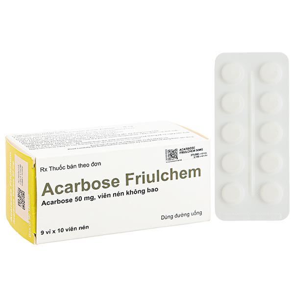 Acarbose Friulchem 50mg trị đái tháo đường tuýp 2