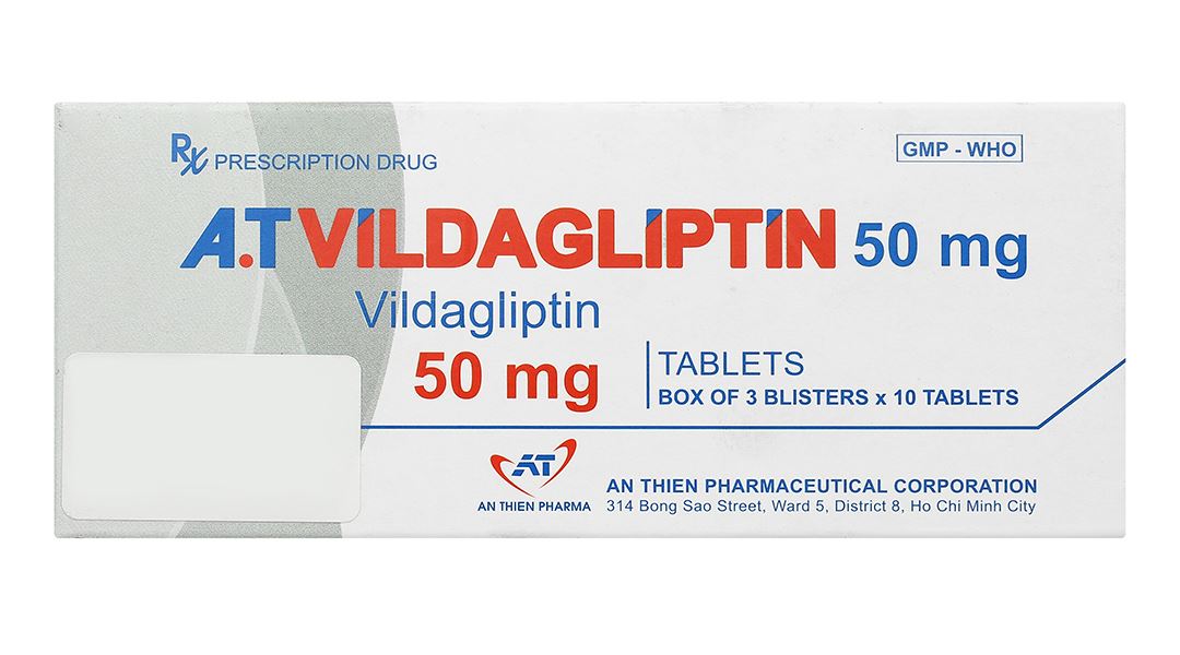 A.T Vildagliptin 50mg điều trị đái tháo đường tuýp 2