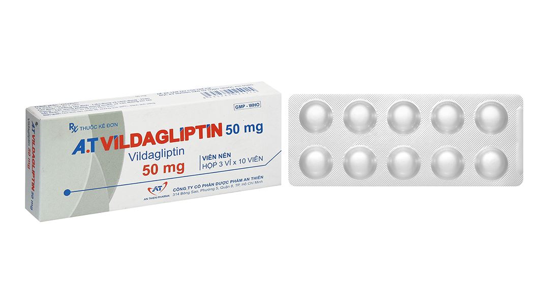 A.T Vildagliptin 50mg điều trị đái tháo đường tuýp 2