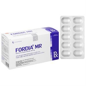 Fordia MR 750mg điều trị tiểu đường type 2 đơn độc hoặc kết hợp