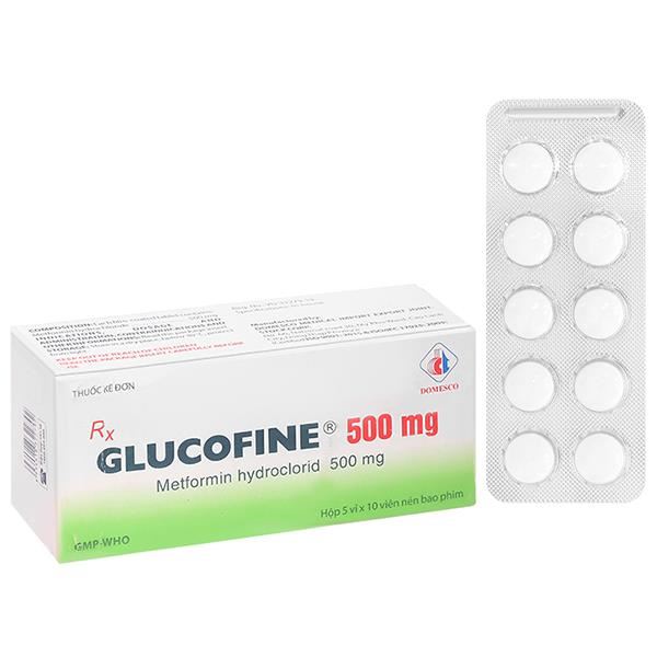 Glucofine Domesco 500mg trị đái tháo đường type 2
