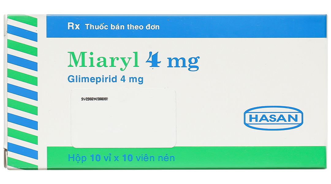 Miaryl 4mg điều trị đái tháo đường type 2