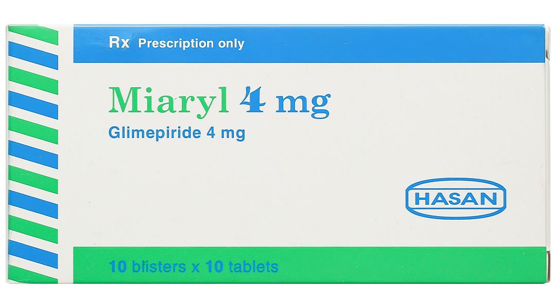 Miaryl 4mg điều trị đái tháo đường type 2