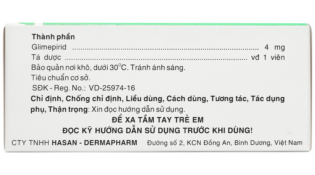 Miaryl 4mg điều trị đái tháo đường type 2