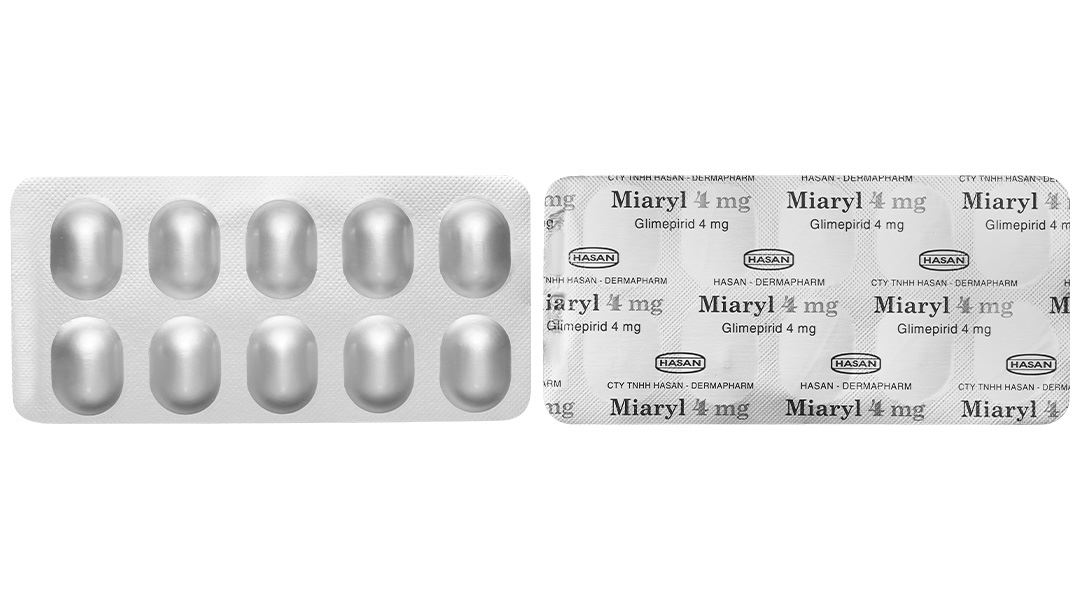Miaryl 4mg điều trị đái tháo đường type 2