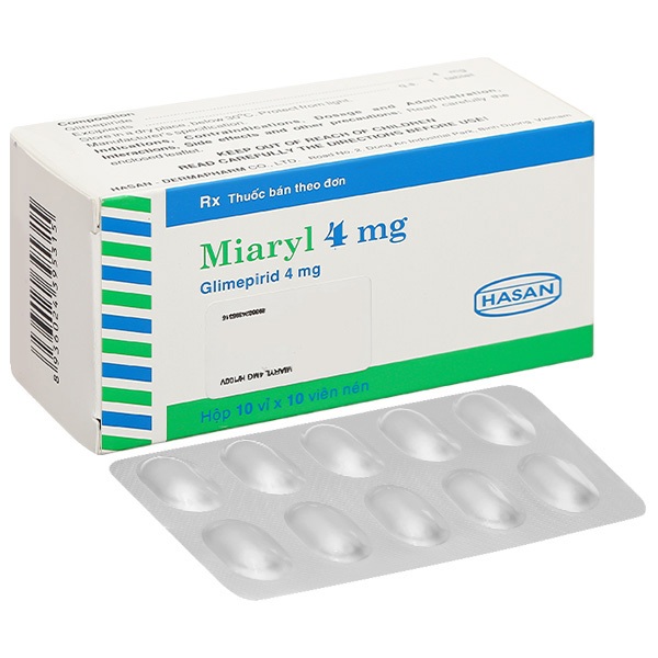 Miaryl 4mg điều trị đái tháo đường type 2