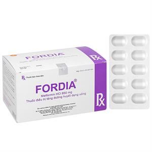 Fordia 850mg trị đái tháo đường type 2 kết hợp ăn kiêng và thể thao