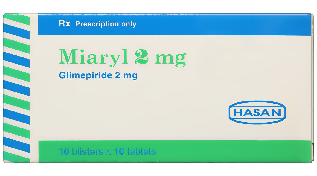 Miaryl 2mg điều trị tiểu đường type 2