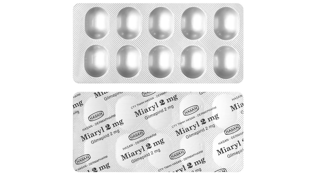 Miaryl 2mg điều trị tiểu đường type 2
