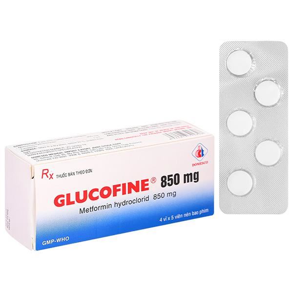 Glucofine 850mg điều trị đái tháo đường tuýp 2