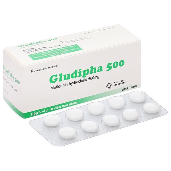 Gludipha 500 điều trị đái tháo đường tuýp 2