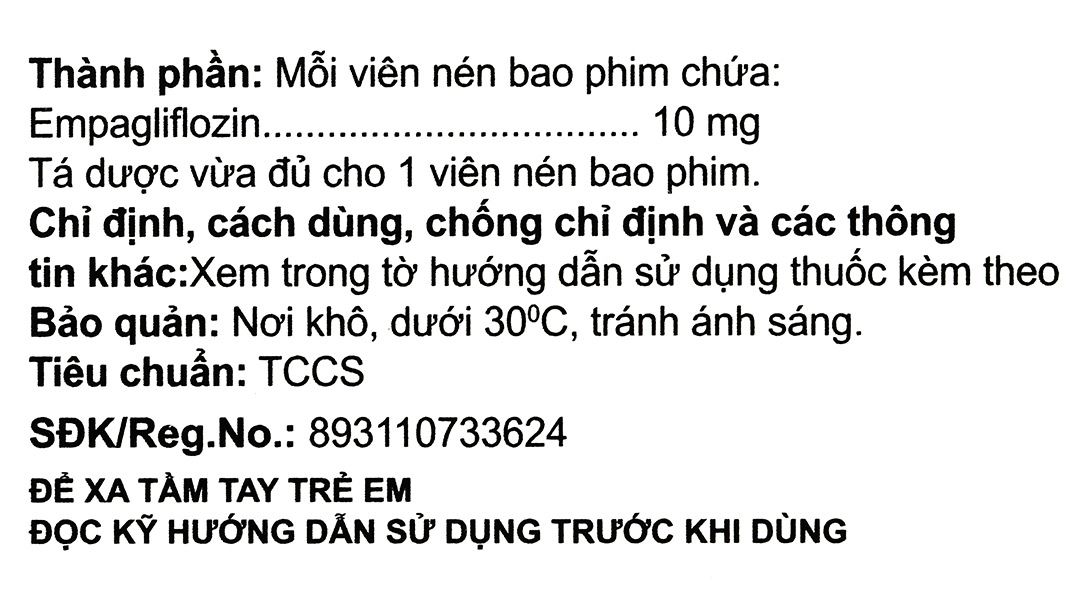 Empaton 10 điều trị đái tháo đường tuýp 2