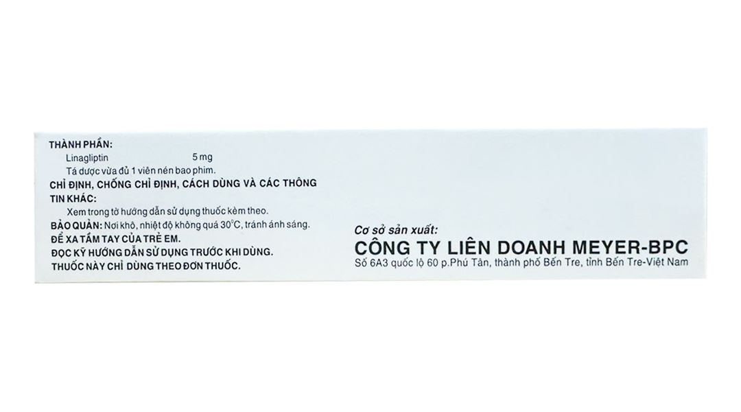 Linliptin 5mg điều trị đái tháo đường tuýp 2