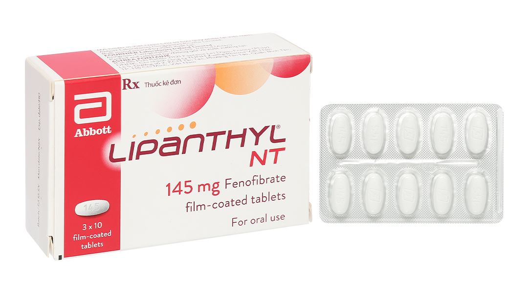 Lipanthyl NT 145mg trị tăng Cholesterol máu, giảm tiến triển bệnh võng mạc đái tháo đường