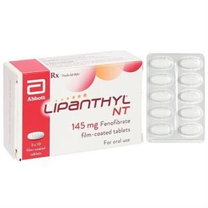 Lipanthyl NT 145mg trị tăng Cholesterol máu, giảm tiến triển bệnh võng mạc đái tháo đường